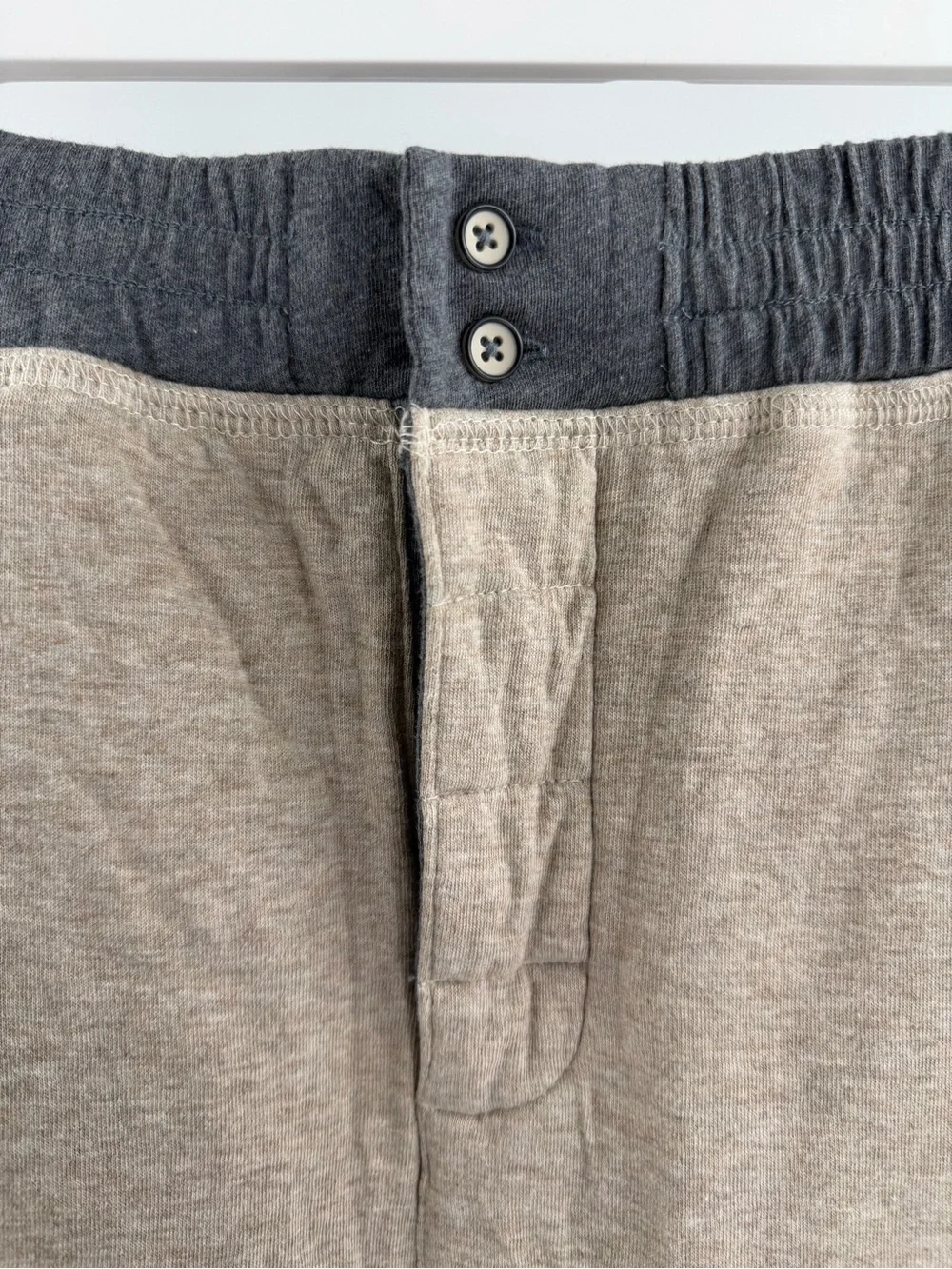 Carbon 2 Colbalt Men's Knit Drawstring lounge Pants Tan oatmeal gray Large New